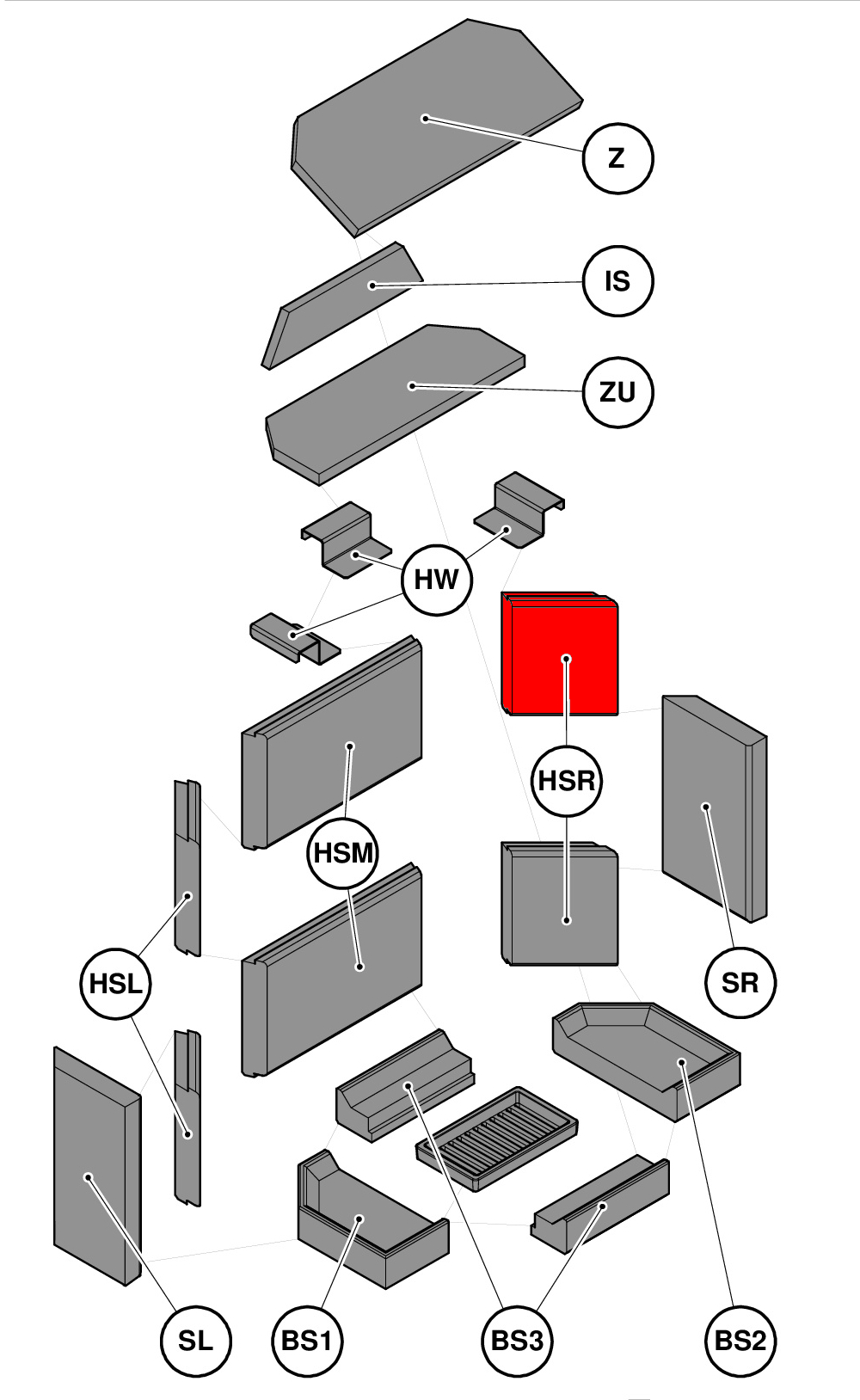 Haas+Sohn Opus 168.18 Seitenstein rechts hinten oben Feuerraumstein Haas+Sohn Opus 168.18 Seitenstein rechts hinten oben Feuerraumstein