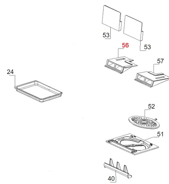 La Nordica Isotta Forno déflecteur gauche La Nordica Isotta Forno déflecteur gauche