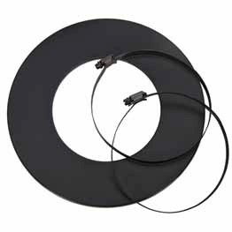 Rosette mit zwei Schellen für isoliertes Aluflexrohr, schwarz SMafrrofliso50s