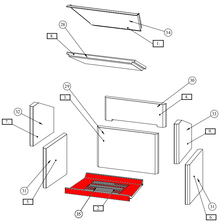 Fireplace Allegro griglia per cenere