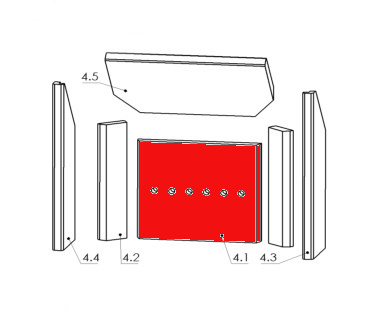 Fireplace Prag pietra posteriore B Fireplace Prag pietra posteriore B