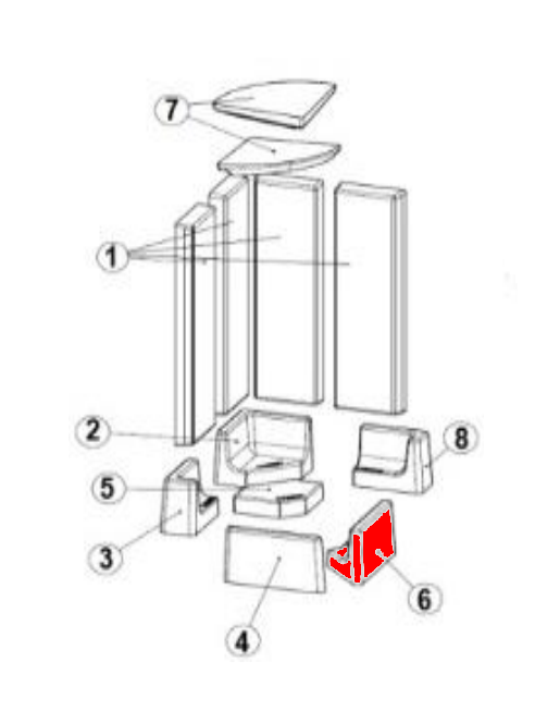 Austroflamm KE 38x38x57 pierre de sole avant droit Austroflamm KE 38x38x57 pierre de sole avant droit