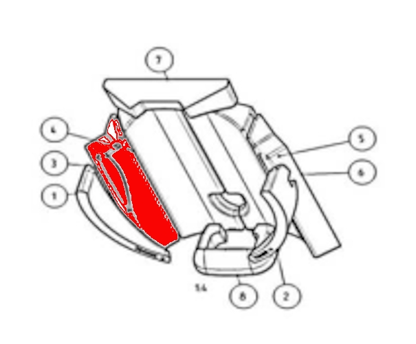 Austroflamm Clou compact Pellet Seitenstein links hinten Brennraumstein Austroflamm Clou compact Pellet Seitenstein links hinten Brennraumstein