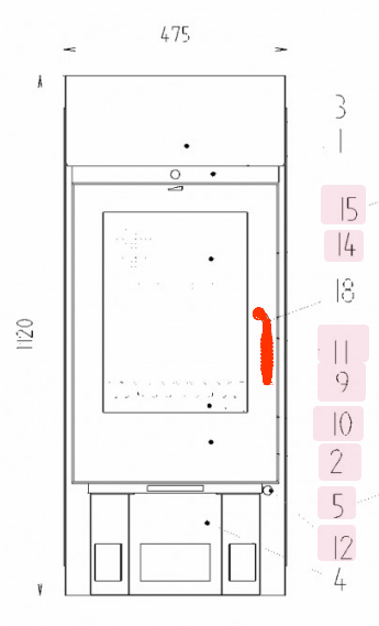 Haas-Sohn Verona 263.15 impugnatura sportello Haas-Sohn Verona 263.15 impugnatura sportello