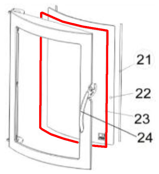Austroflamm Irony XS pakning glas Austroflamm Irony XS pakning glas