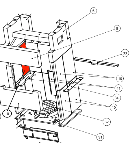 Wamsler WO 109-8 F/A pierre latérale gauche milieu arrière Wamsler WO 109-8 F/A pierre latérale gauche milieu arrière