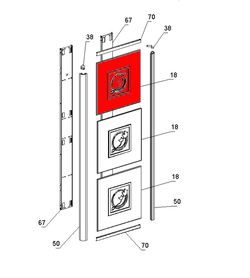 La Nordica TermoRossella Plus Forno D.S.A. 4.0 rivestimento laterale a destra in alto