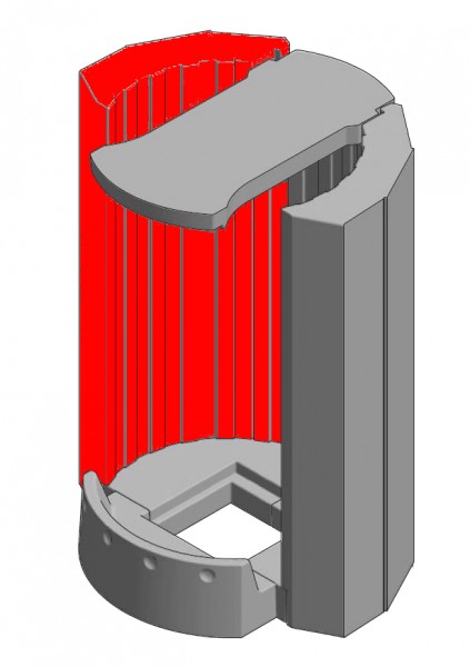 Cera Rondotherm XL pietra laterale a sinistra