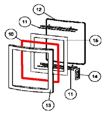 Austroflamm G2 Türdichtung Explosionszeichnung Austroflamm G2 Türdichtung Explosionszeichnung