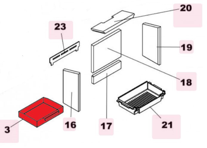 Haas-Sohn Turin easy 350.15 cassetto raccogli cenere