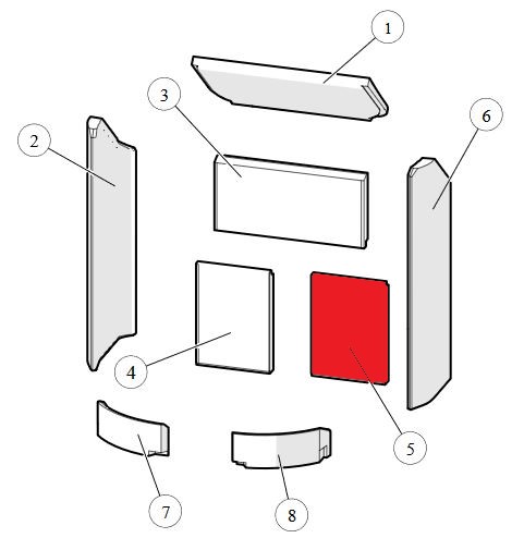 Lotus Sola S cegła tylnej ściany z prawej strony Lotus Sola S cegła tylnej ściany z prawej strony
