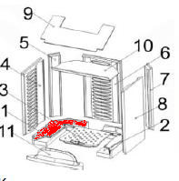 Austroflamm Irony XL bundsten venstre Austroflamm Irony XL bundsten venstre
