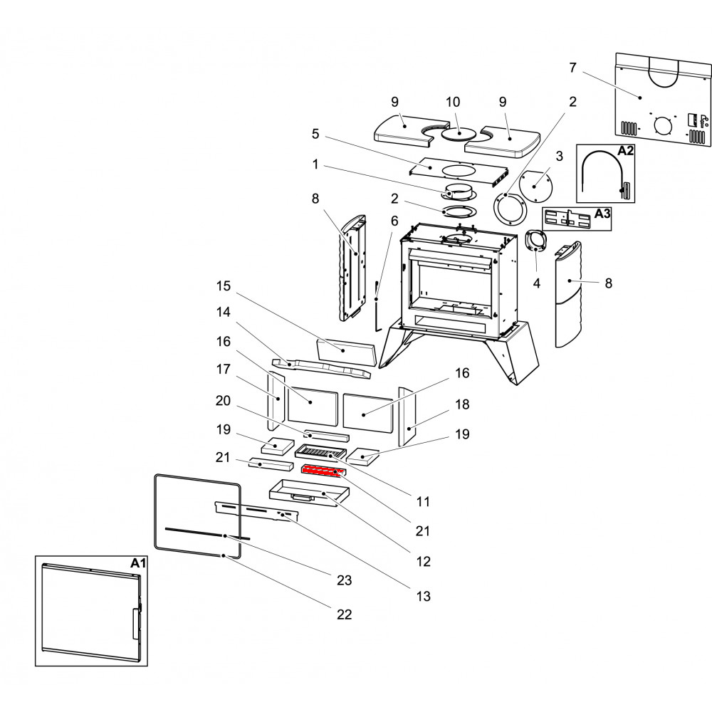 Haas-Sohn London II easy 347.15 Bodemsteen voorkant rechts Haas-Sohn London II easy 347.15 Bodemsteen voorkant rechts