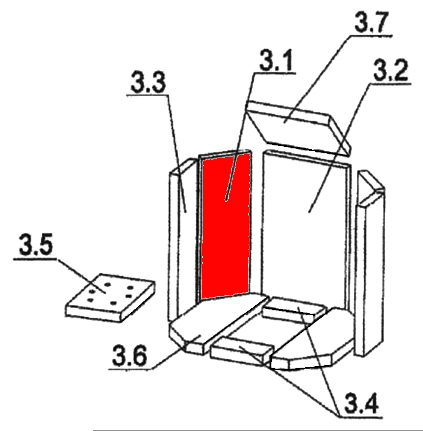 Oranier Kiruna 8 Zijsteen links achteraan B Oranier Kiruna 8 Zijsteen links achteraan B