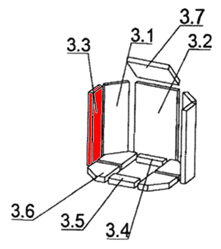 Oranier Kiruna 8 Zijsteen links voorkant A Oranier Kiruna 8 Zijsteen links voorkant A