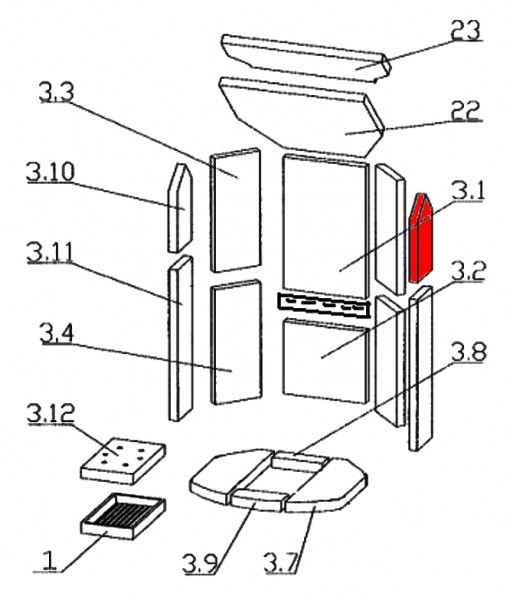 Oranier Arktis 8 Zijsteen rechts voorkant boven C Oranier Arktis 8 Zijsteen rechts voorkant boven C