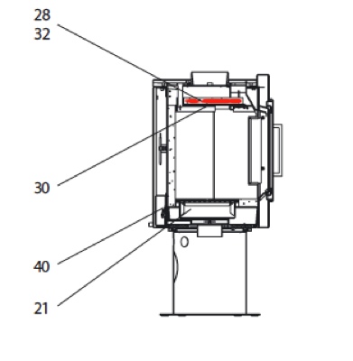 Wodtke Fire SL deflettore di tiraggio a sinistra Wodtke Fire SL deflettore di tiraggio a sinistra