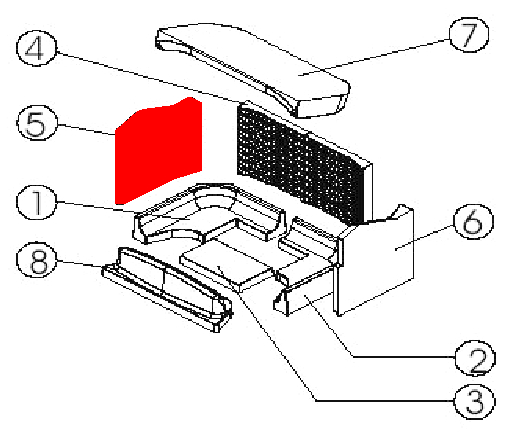 Austroflamm Pallas Back pietra laterale a sinistra Austroflamm Pallas Back pietra laterale a sinistra