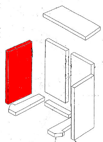 Skantherm Yato Seitenstein links Explosionszeichnung Skantherm Yato Seitenstein links Explosionszeichnung