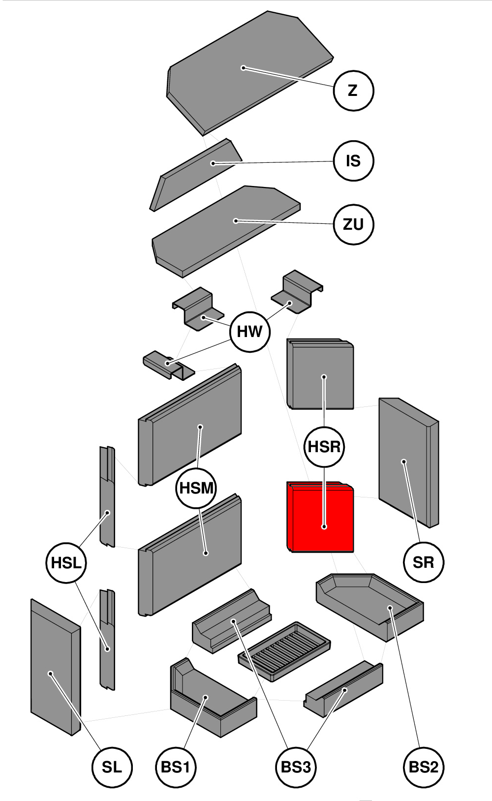 Haas+Sohn Komfort III 180.18 Seitenstein rechts hinten unten Feuerraumstein Haas+Sohn Komfort III 180.18 Seitenstein rechts hinten unten Feuerraumstein