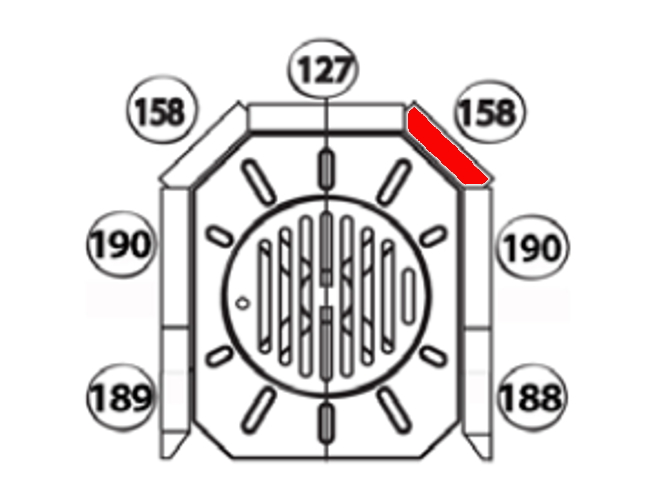 Haas-Sohn Nordland 215.15 pietra posteriore a destra Haas-Sohn Nordland 215.15 pietra posteriore a destra