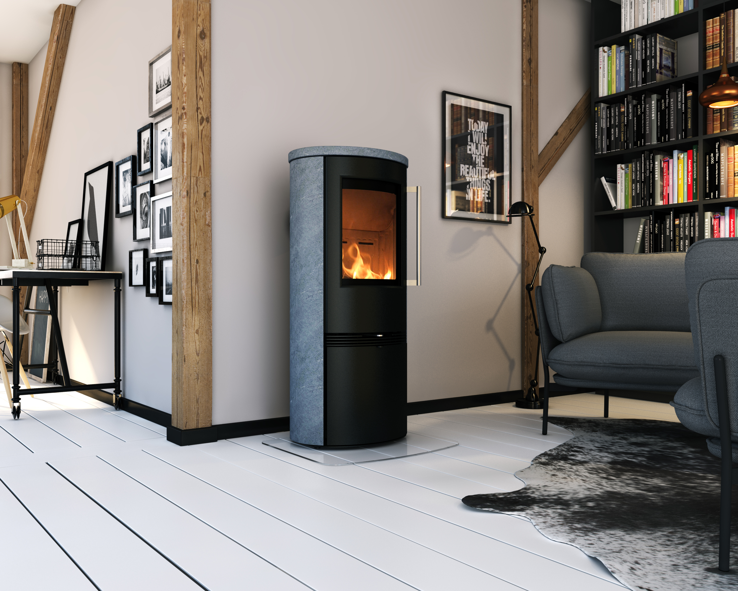 Kaminofen TermaTech TT21RHS Speckstein, 5kW