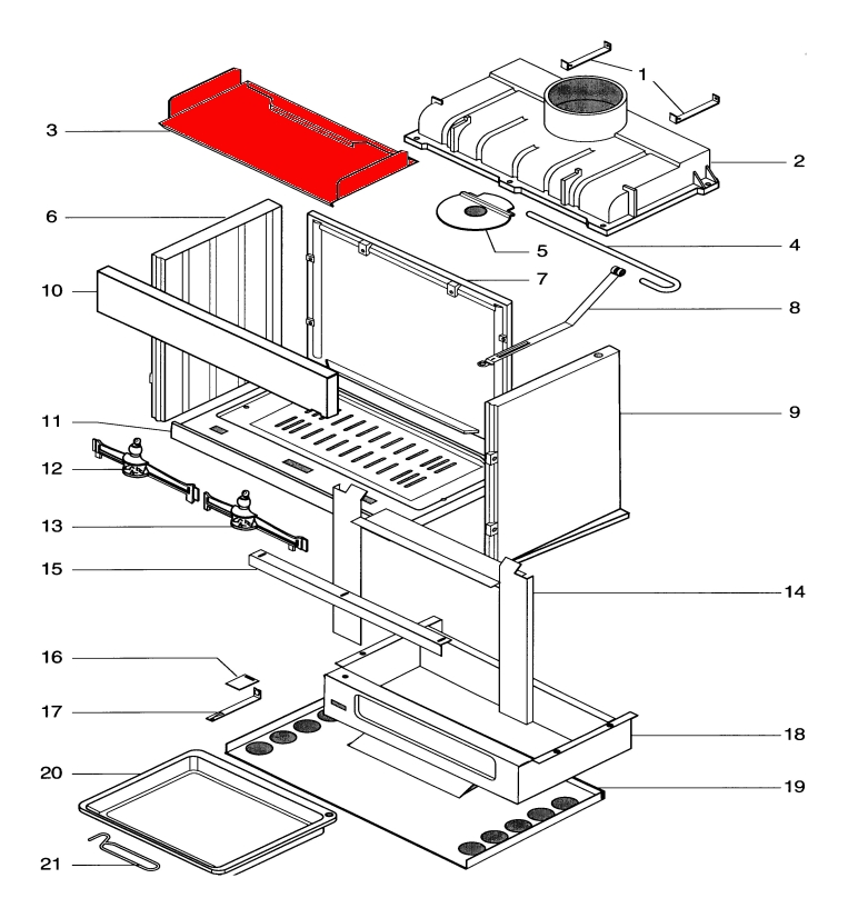 Supra HF 121 C røgvenderplade