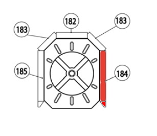 Haas+Sohn Imatra 212.17 Seitenstein rechts vorne stehender Brennraumstein