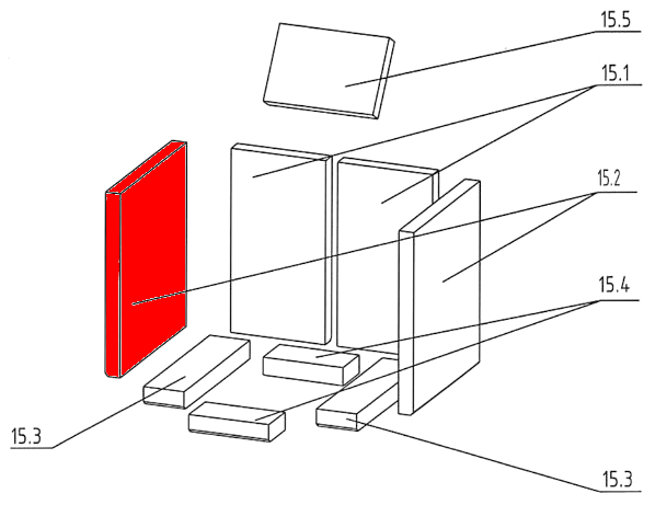 Justus Falun pierre latérale gauche Justus Falun pierre latérale gauche