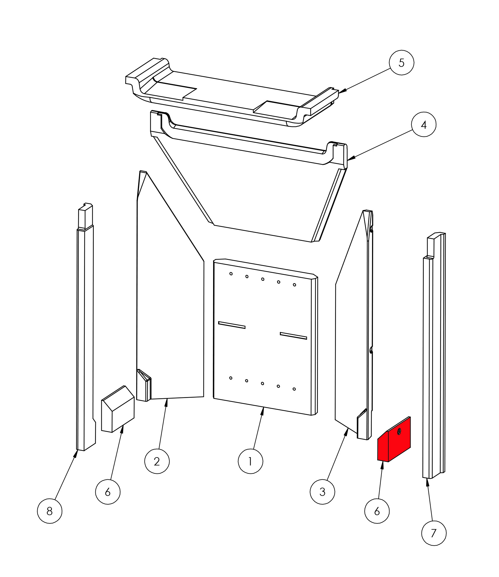 Heta Oura Seitenstein rechts mittig A Explosionszeichnung Heta Oura Seitenstein rechts mittig A Explosionszeichnung