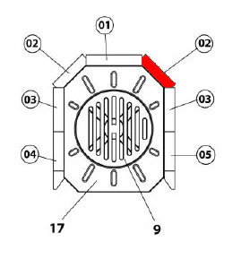Haas-Sohn Husum 206.15 pietra laterale a destra posteriore Haas-Sohn Husum 206.15 pietra laterale a destra posteriore