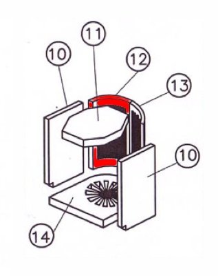 Oranier Amos 150 Rückwandstein links B Oranier Amos 150 Rückwandstein links B