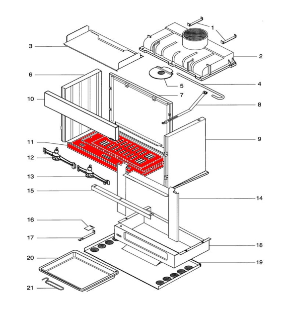Supra F 152 C brændkammergulv Supra F 152 C brændkammergulv
