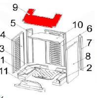 Austroflamm KE2 røgvenderplade oven