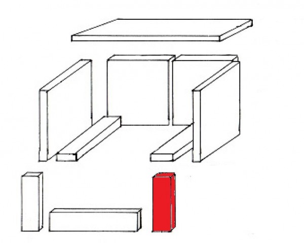 Caminos Paris cegła podłogowa z przodu z prawej strony Caminos Paris cegła podłogowa z przodu z prawej strony