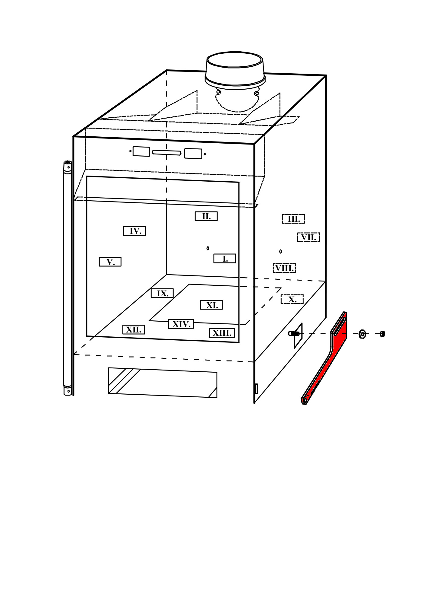 Fireplace Akropolis regulator powietrza