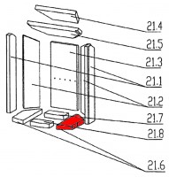Oranier Pori 5 Bodemsteen rechts A Oranier Pori 5 Bodemsteen rechts A
