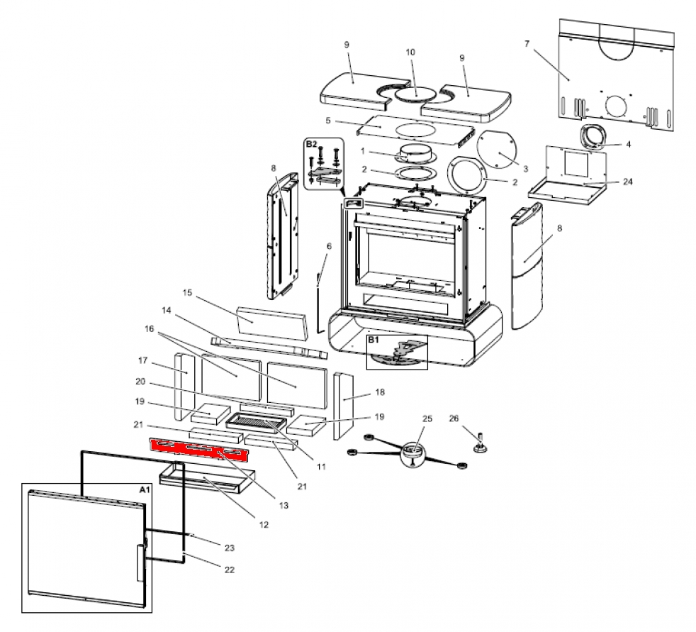 Haas-Sohn Kensington easy 347.15 stående rist