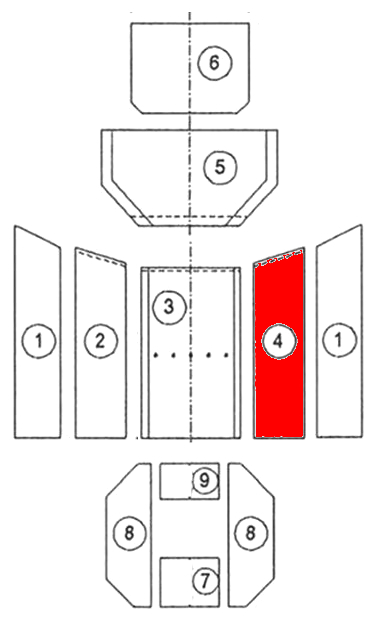 Oranier Kiruna 6 Zijsteen rechts achteraan A Oranier Kiruna 6 Zijsteen rechts achteraan A