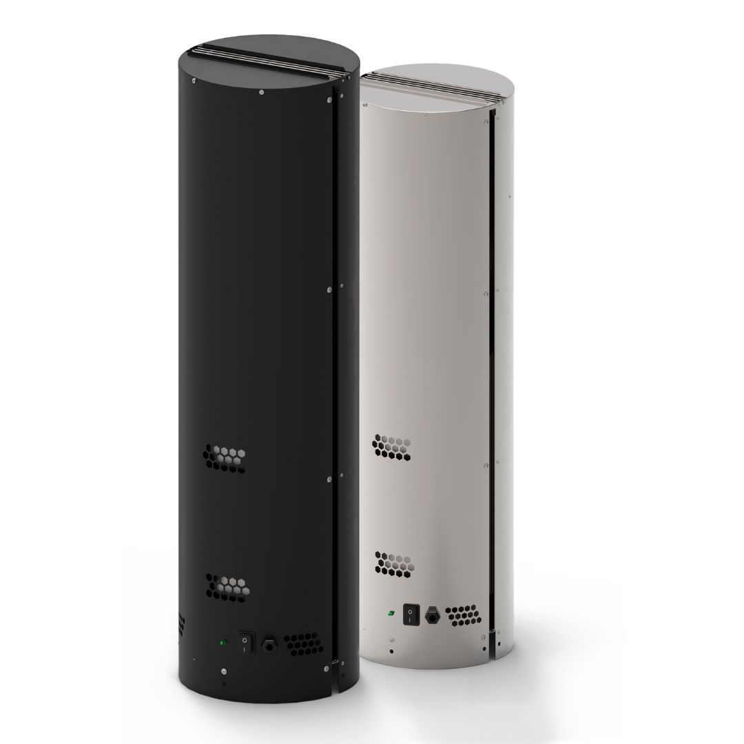 Partikelfilter ESP-10 Schwarz lackiert/ Elektrostatischer Partikelabscheider für Kaminöfen