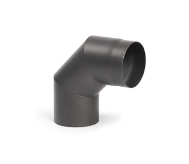Bogen 90° Abzugsrohr schwarz RB73 QUARUBA