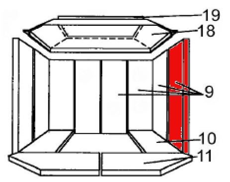 Austroflamm Wega pietra laterale a destra anteriore A Austroflamm Wega pietra laterale a destra anteriore A