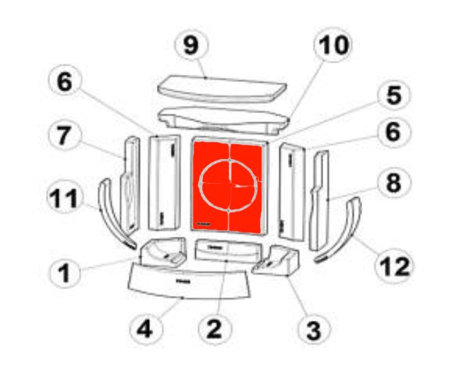 Austroflamm Clou Xtra cegła tylnej ściany Austroflamm Clou Xtra cegła tylnej ściany