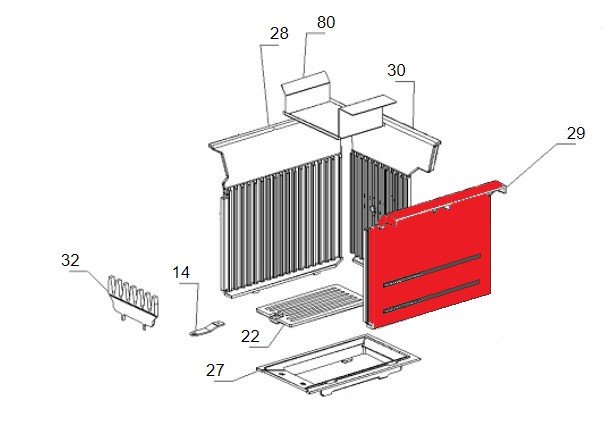 La Nordica Rosetta Zijplaat rechts A La Nordica Rosetta Zijplaat rechts A