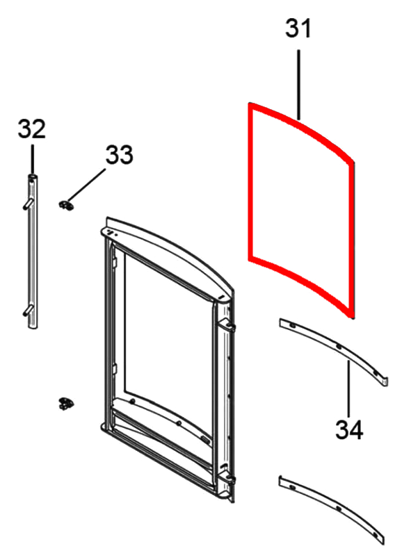 Oranier Hera R glasruit afdichting A Oranier Hera R glasruit afdichting A