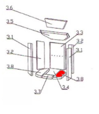 Justus Kaskade 6 Bodenstein rechts A Explosionszeichnung Justus Kaskade 6 Bodenstein rechts A Explosionszeichnung