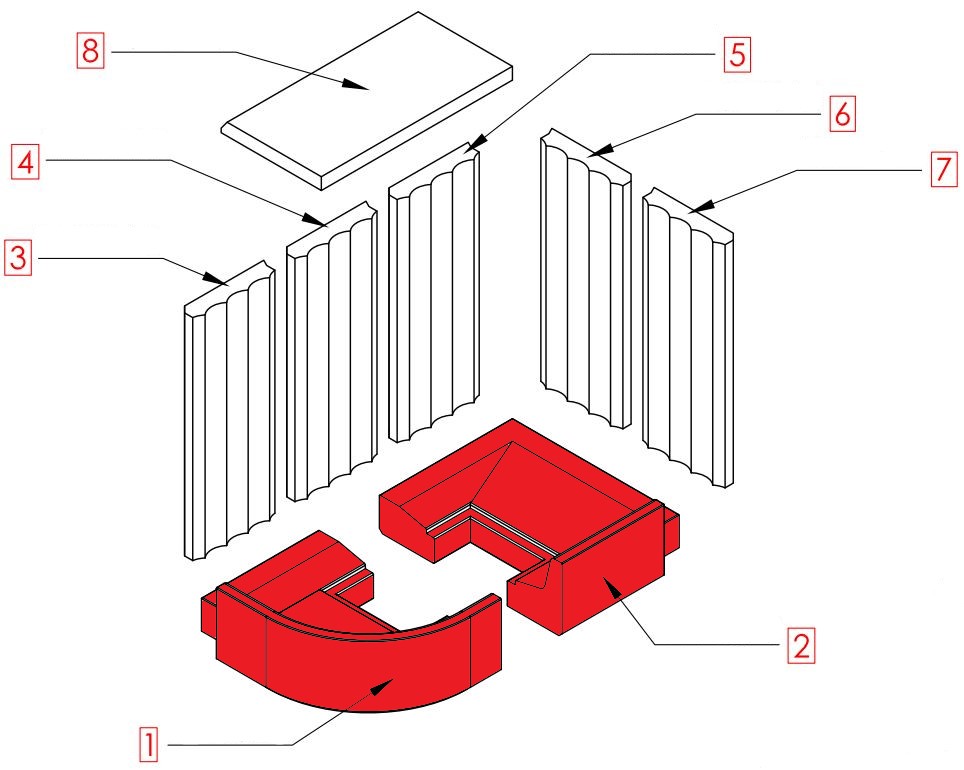 Spartherm Varia 2LRh Bodenstein Set Feuerraumsteine Spartherm Varia 2LRh Bodenstein Set Feuerraumsteine