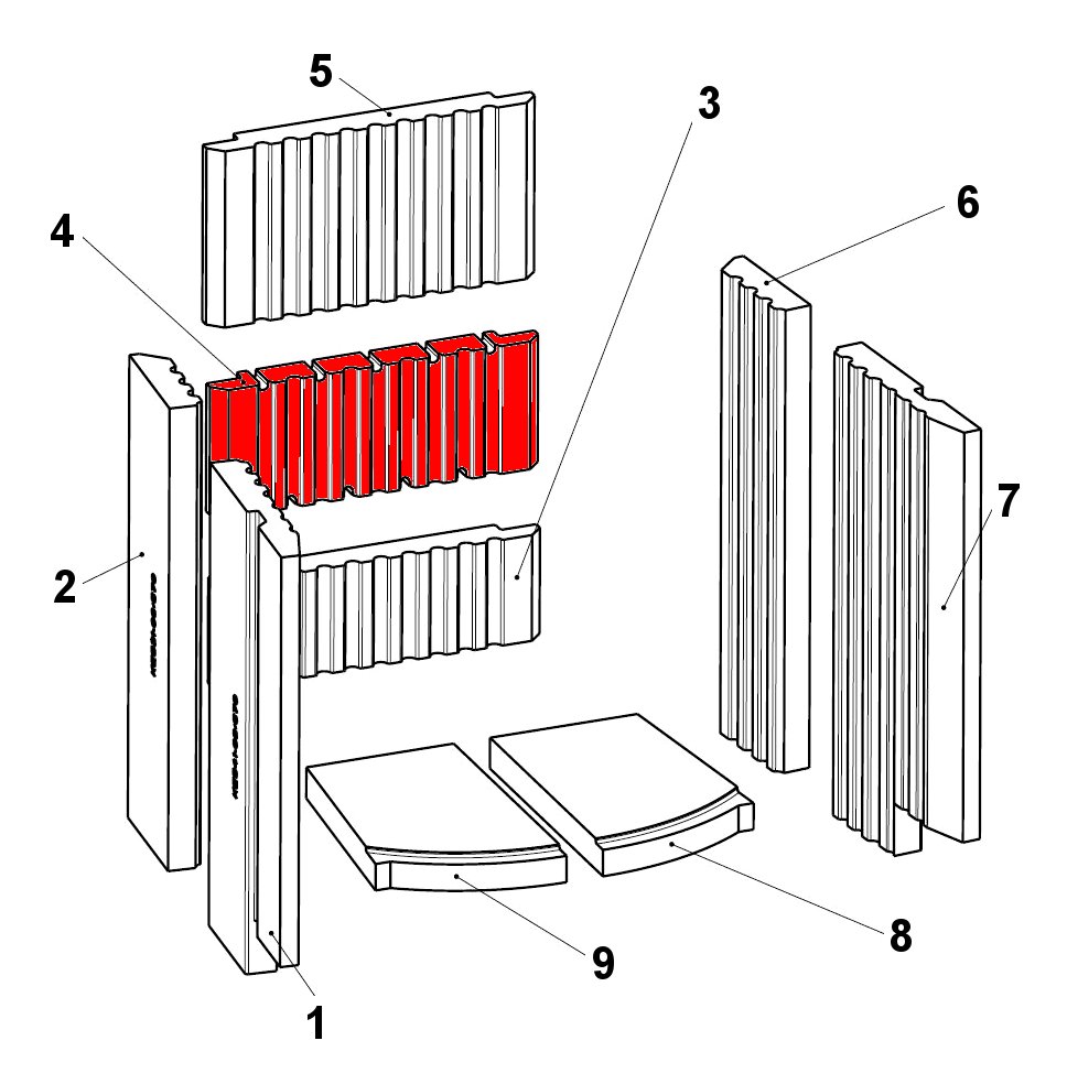 Leda Karat 510 D pierre de plaque arrière milieu B Leda Karat 510 D pierre de plaque arrière milieu B
