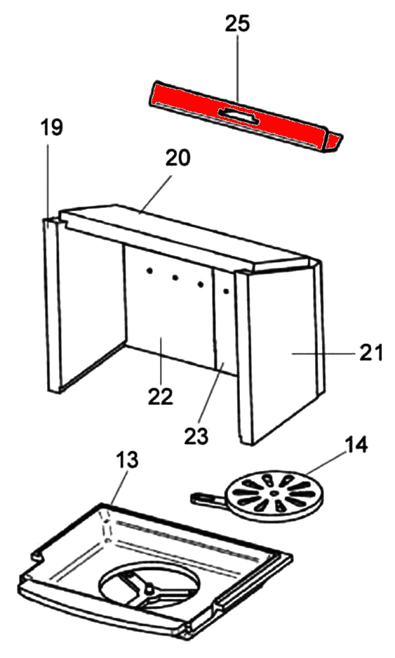 Justus Reno røgvenderplade oven B