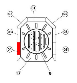 Haas-Sohn Husum 206.15 pietra laterale a sinistra anteriore Haas-Sohn Husum 206.15 pietra laterale a sinistra anteriore